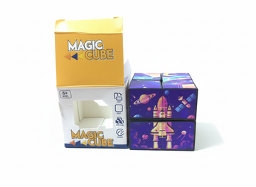 3-Pack Magic Cube Puzzle Collection (Pyraminx & Magnetic Art)