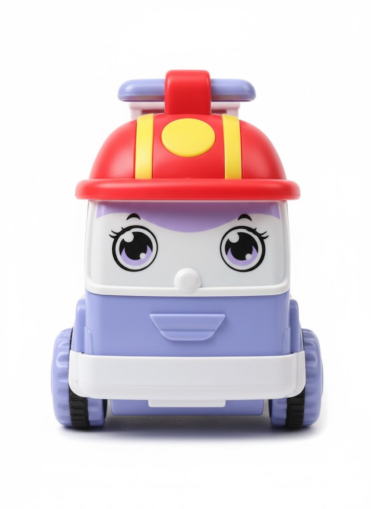 Cute Cartoon Push & Go Firefighter Truck Toy for Kids – Safe & Durable