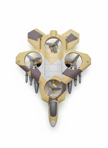 Transforming Desert Camo Stealth Jet Toy - Ultimate Collectible