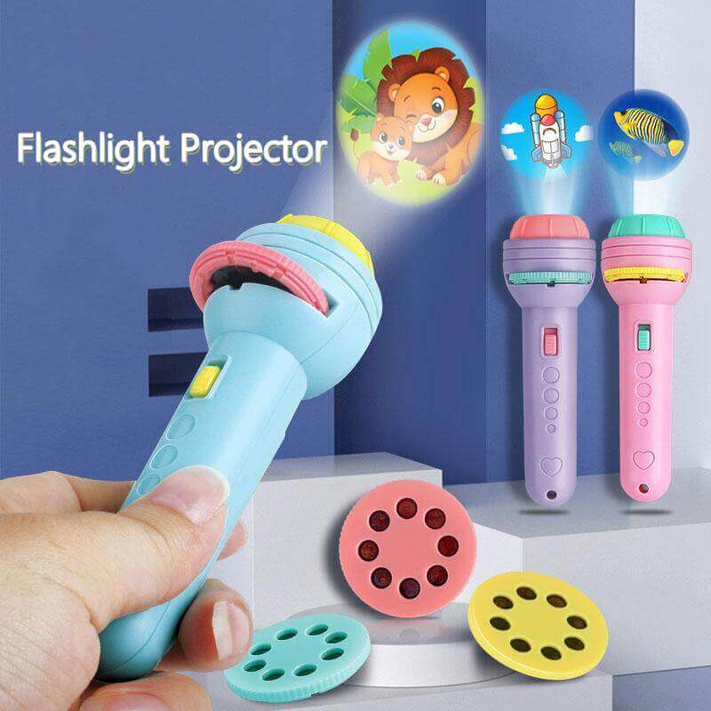 Kids Projector Torch – 3 Disc Slide Projector Flashlight with 24 Images