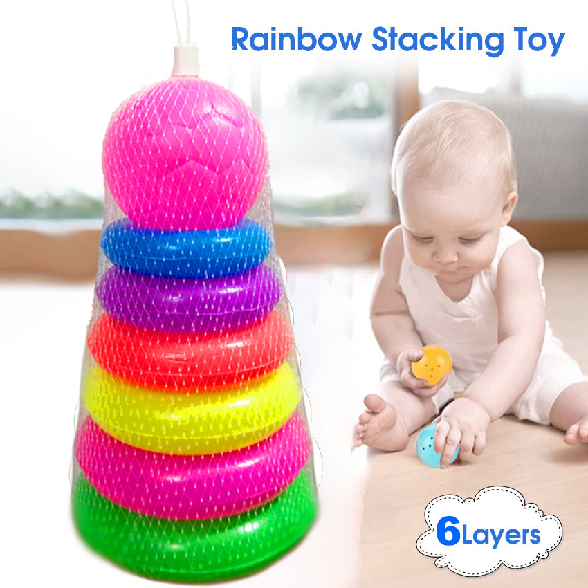 Rainbow Ring Tower – Colorful Stacking Rings Toy for Kids