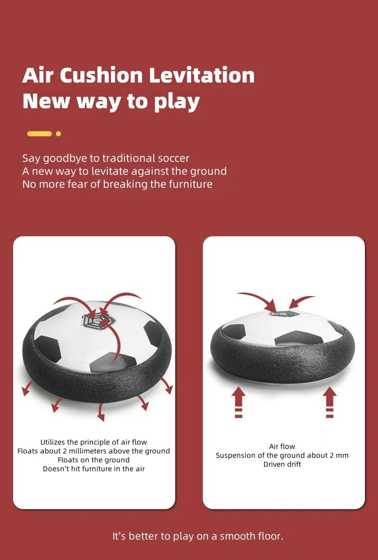 Hover Soccer Ball – Indoor Air Football Toy with Lights & Music