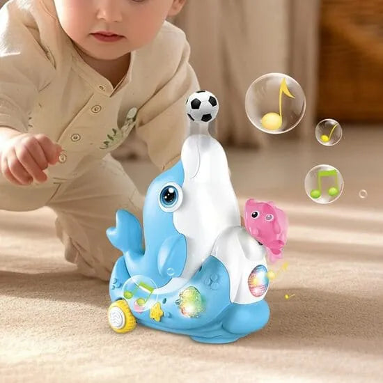 Premium Ball Blowing Dolphin With Music & Lights