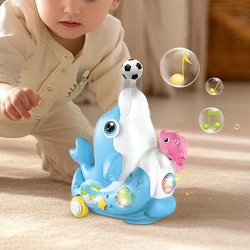 Premium Ball Blowing Dolphin With Music & Lights