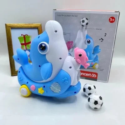 Premium Ball Blowing Dolphin With Music & Lights