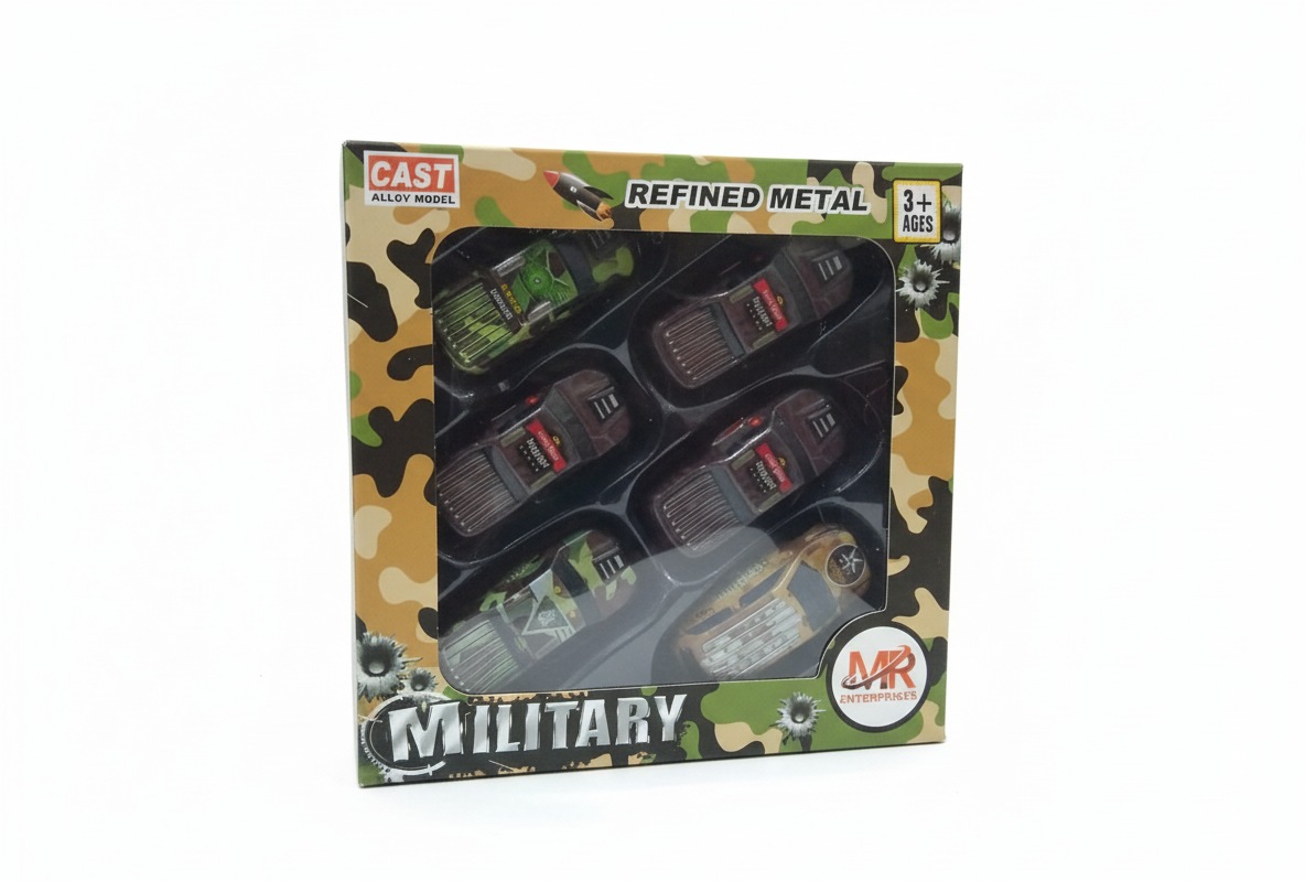 6-Piece Die-Cast Military Vehicle Set for Kids 3+