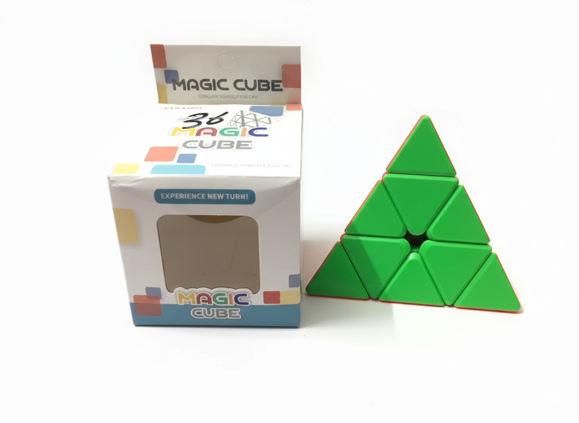 3-Pack Magic Cube Puzzle Collection (Pyraminx &amp; Magnetic Art)