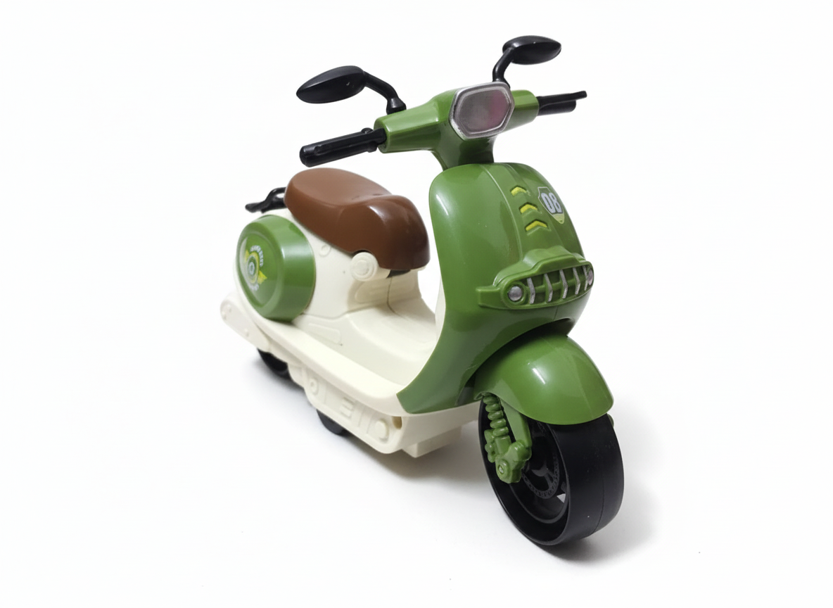 Classic Green &amp; White Toy Scooter/Bike, Extreme Speed Model