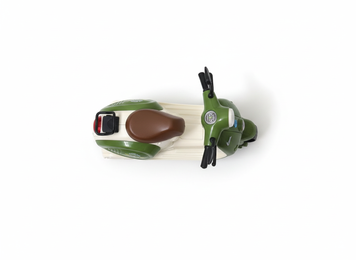 Classic Green &amp; White Toy Scooter/Bike, Extreme Speed Model