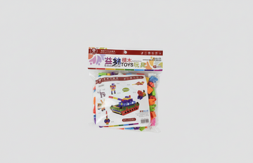 Colorful Interlocking Building Blocks Toy Bag