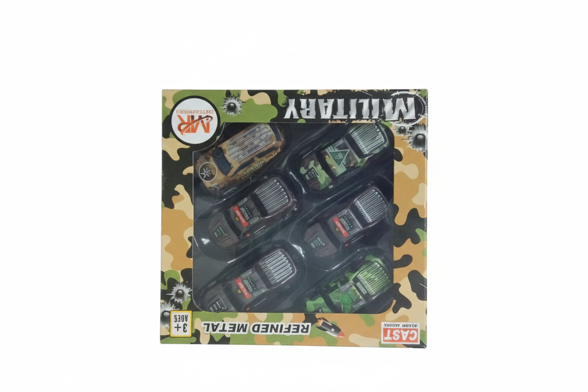 6-Piece Die-Cast Military Vehicle Set for Kids 3+