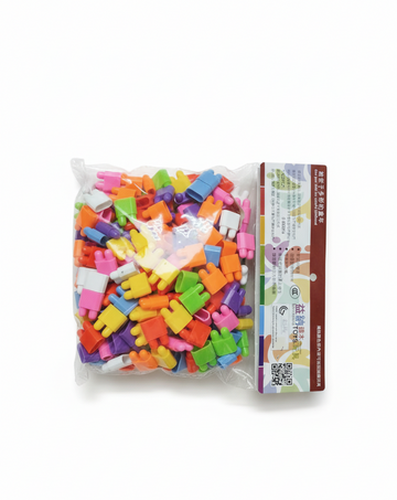 Colorful Interlocking Building Blocks Toy Bag