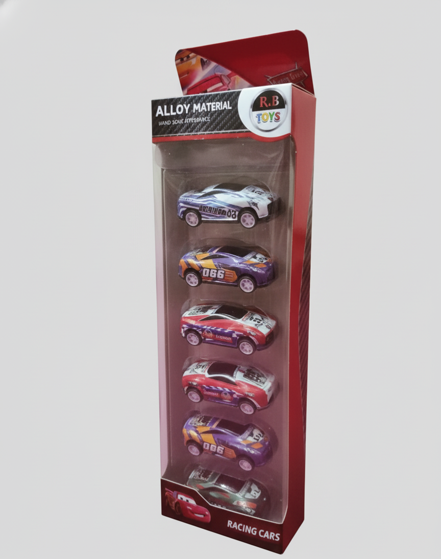 R.B Toys Alloy Material Racing Car Set (6-Pack)