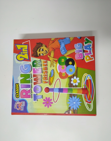2-in-1 Classic Ring Tower and Frisbee Big Play Set