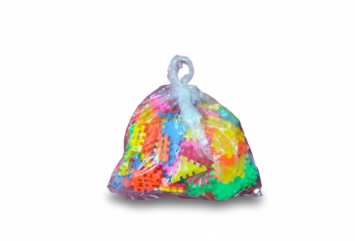 100 Pcs Pipeline Rolling Glow Flicker Building Blocks with Flashing Light - Ages 3+ (AK-029)