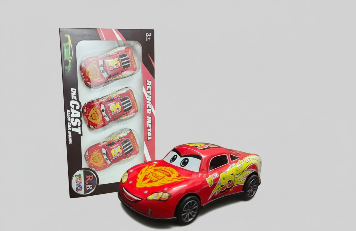 Die-Cast '95' Red Race Car Set (3+)
