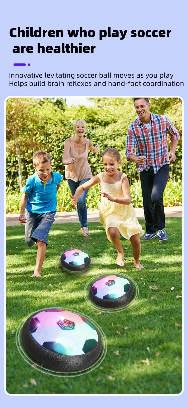 Hover Soccer Ball – Indoor Air Football Toy with Lights & Music