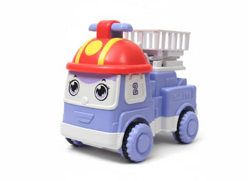 Cute Cartoon Push & Go Firefighter Truck Toy for Kids – Safe & Durable