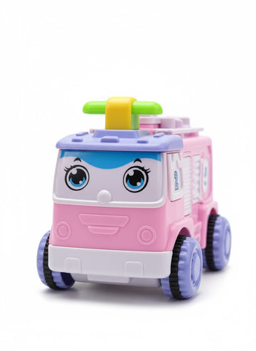 Cute Cartoon Push & Go Fire Truck Toy for Kids – Safe, Colorful & Durable