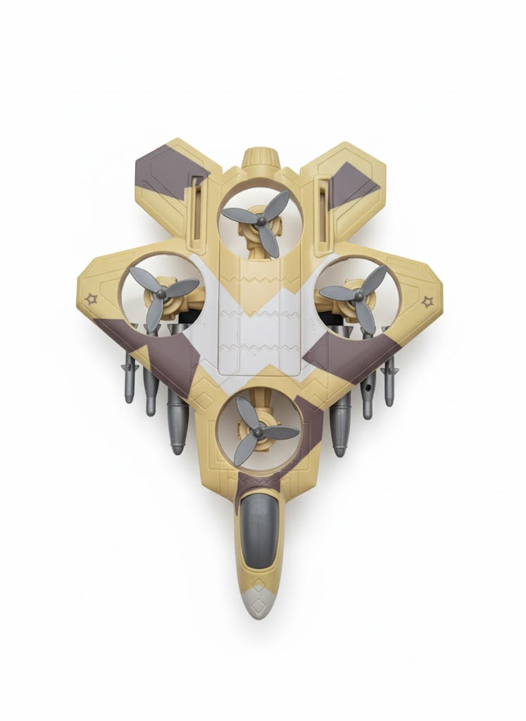 Transforming Desert Camo Stealth Jet Toy - Ultimate Collectible