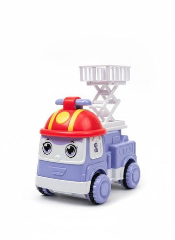 Cute Cartoon Push & Go Firefighter Truck Toy for Kids – Safe & Durable